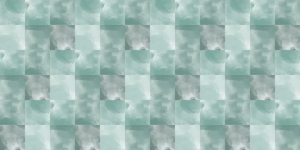 水彩大理石の質感の正方形のタイルとシームレスなパターン ベクトル水彩背景 プール シャワータイル セラミックモザイク 浴室の壁のデザイン — ストックベクタ