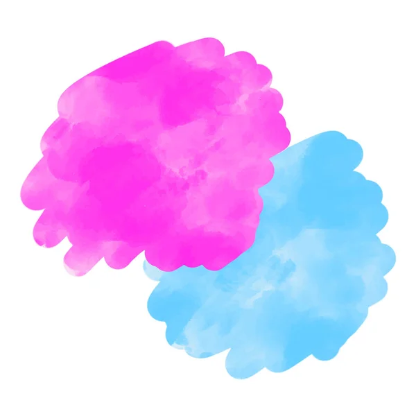Akvarell Texturált Vektor Ecset Stroke Foltok Világos Rózsaszín Kék Színű — Stock Vector