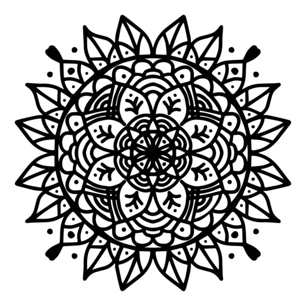 Круговой Симметричный Узор Мандала Восточный Мотив Цветочные Декоративные Круглые Орнаменты — стоковый вектор