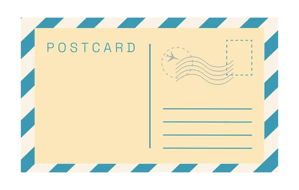 Modelo Cartão Postal Vintage Vetorial Isolado Fundo Branco Cartão Postal — Vetor de Stock