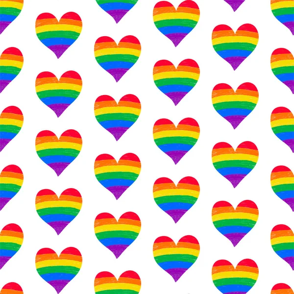 Απρόσκοπτη Μοτίβο Φόντο Ουράνιο Τόξο Λοατκι Gay Σημαία Υπερηφάνεια Χρώματα — Διανυσματικό Αρχείο