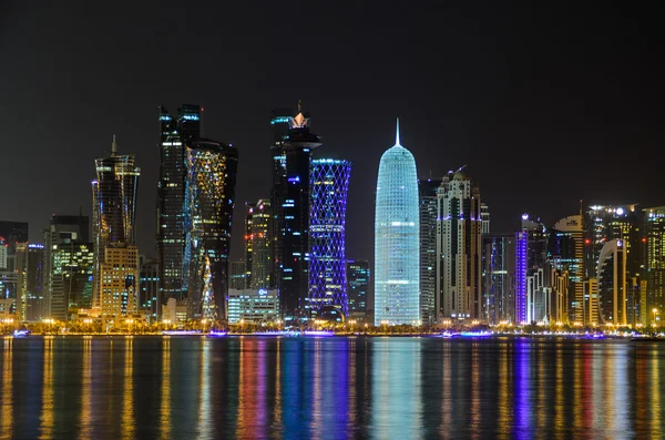 Die Skyline von Doha, Katar — Stockfoto