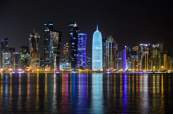 Lo skyline di Doha, Qatar — Foto Stock