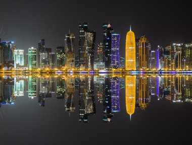 Doha manzarası, gece
