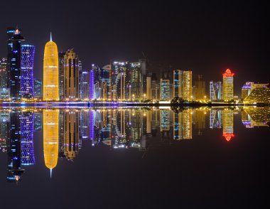 Doha manzarası, gece