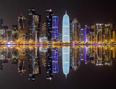 Doha manzarası, gece