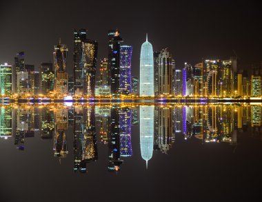 Doha manzarası, gece