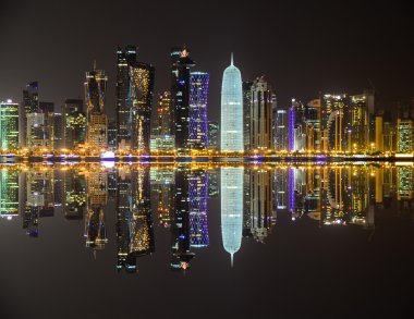 Doha manzarası, gece