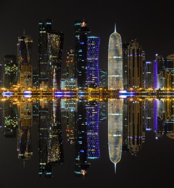 Doha manzarası, gece