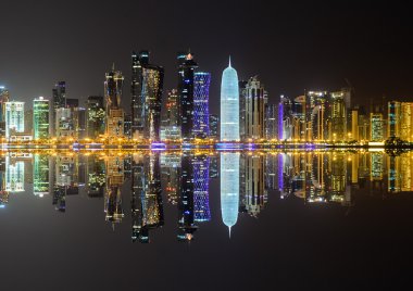 Doha manzarası, gece