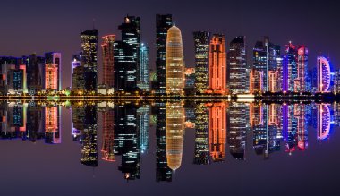 Doha manzarası, gece