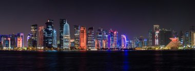 Doha manzarası, gece