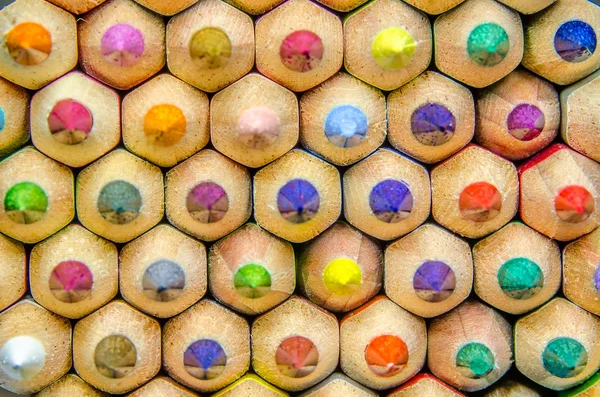 Texture of colored pencils