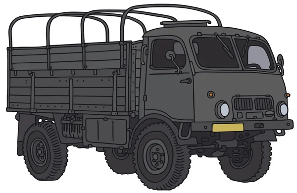 Vecchio camion militare, — Vettoriale Stock