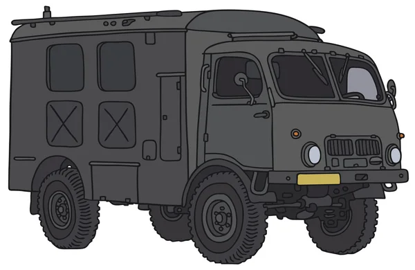 Oude militaire vrachtwagen — Stockvector