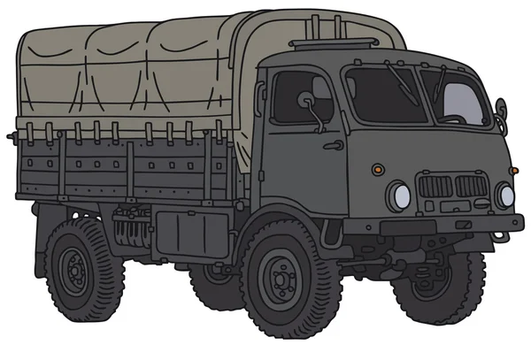 Oude militaire vrachtwagen — Stockvector