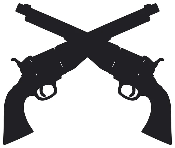 Gamla amerikanska revolver — Stock vektor