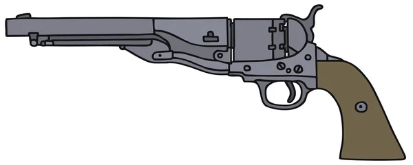 Old american revolver — Stock Vector
