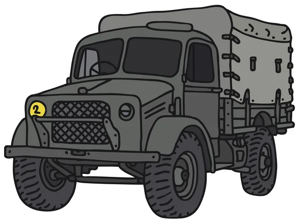 Oude militaire vrachtwagen — Stockvector