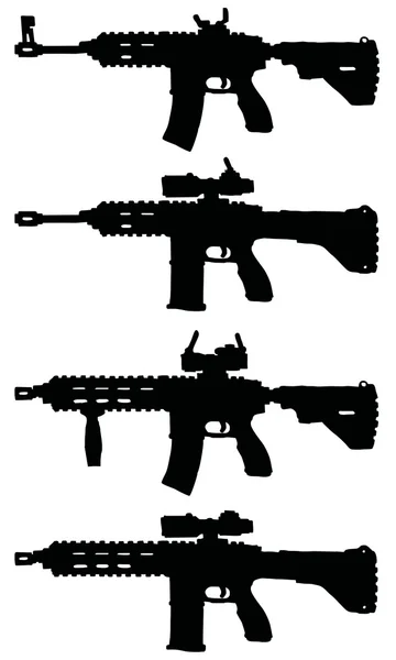 Armas automáticas modernas — Vetor de Stock