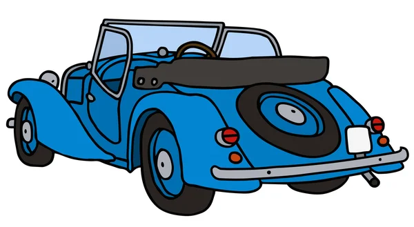 Vintage blue kabriolet — Stockový vektor