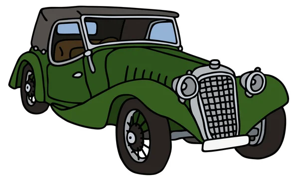 Vintage yeşil cabriolet