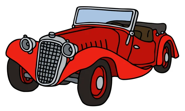 Roadster vermelho vintage — Vetor de Stock
