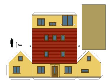 Kağıt model bir müstakil ev