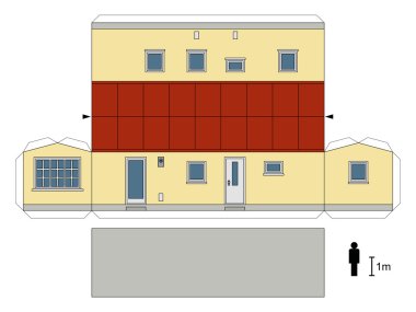 Kağıt model ışık karavan