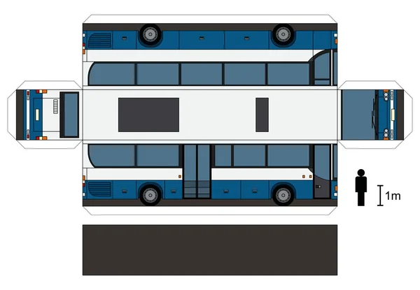 Papiermodell eines Busses — Stockvektor
