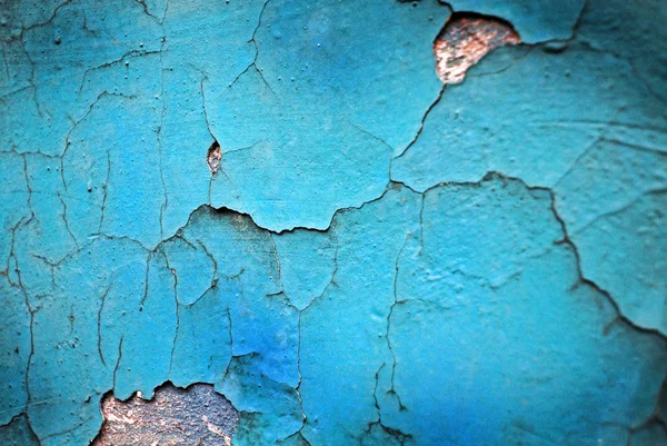 Tyrkysové popraskané zdi textury — Stock fotografie