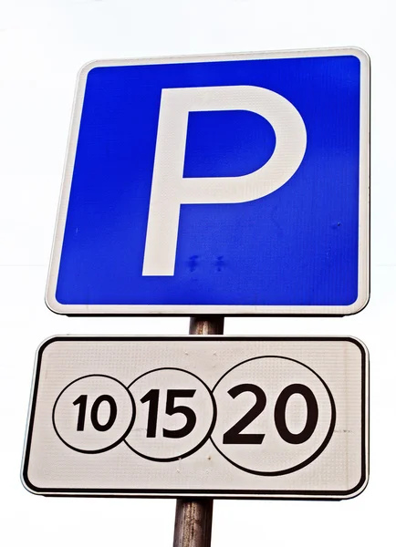 Paid parking road sign — Stock Photo, Image