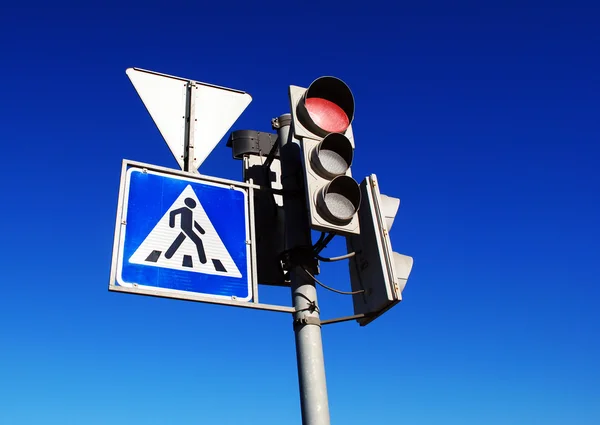 Red traffic light — Stock Photo, Image