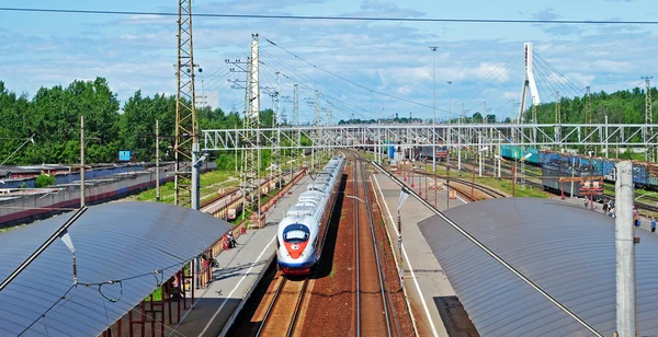 Trem de alta velocidade "Sapsan" em Rússia — Fotografia de Stock