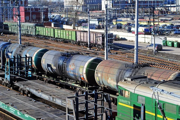 Transporte ferroviário de carga — Fotografia de Stock