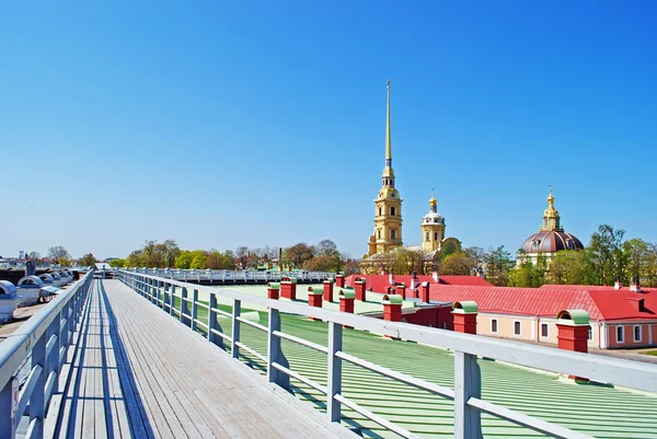Невская занавеска Петропавловской крепости — стоковое фото