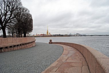peter ve paul fortress ve neva nehir set of görünümü