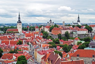 Tallinn eski şehir panoraması