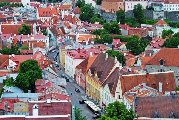 Birdeye de Tallinn cidade velha — Fotografia de Stock