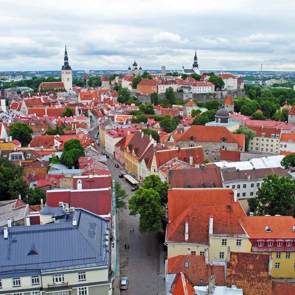 Tallinn vista da cidade velha — Fotografia de Stock