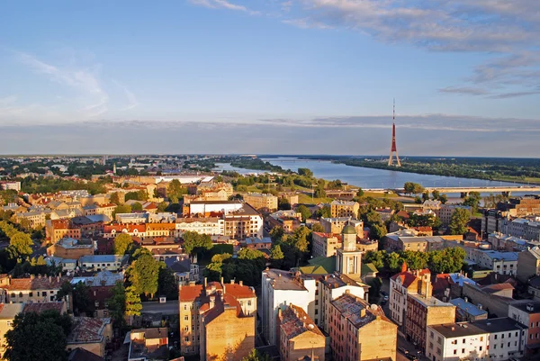 Riga panorama i solig dag — Stockfoto