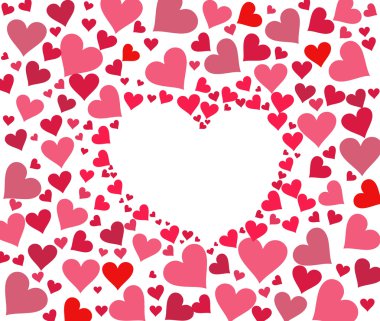 birçok kalpleri arka plan