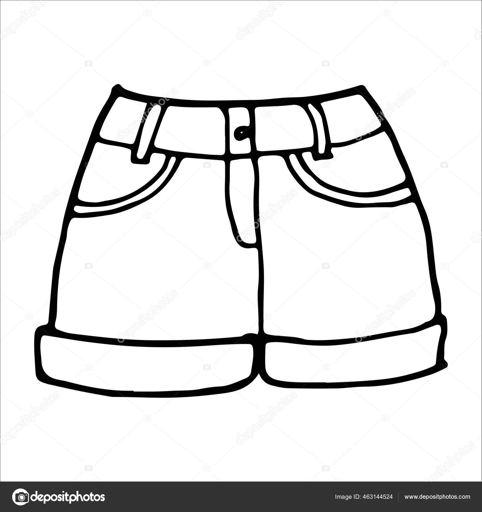 shorts outline