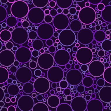Narin mor daireler, basit pürüzsüz desen, düz vektör çizimi pembe, sarı ve yeşil
