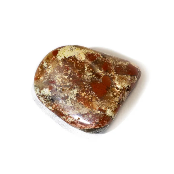 Red Multicolored Jasper Polished Tumblestones Narrow Focus Line Shallow Depth — Stock Photo, Image