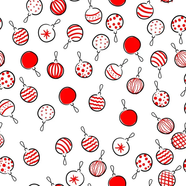 Modèle Sans Couture Noël Avec Cadeaux Bonbons Flocons Neige Illustration — Image vectorielle