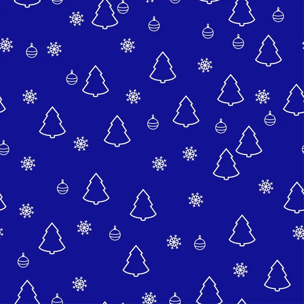 Kerstmis Naadloos Patroon Met Geschenken Snoepjes Sneeuwvlokken Eenvoudige Vlakke Vector — Stockvector