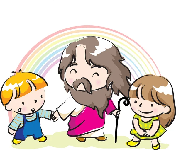 Jesús y los niños — Foto de Stock