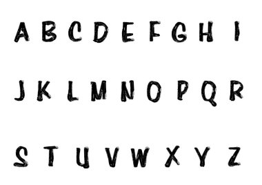 Beyaz arkaplan, vektör, illüstrasyon üzerinde izole edilmiş İngiliz alfabesi