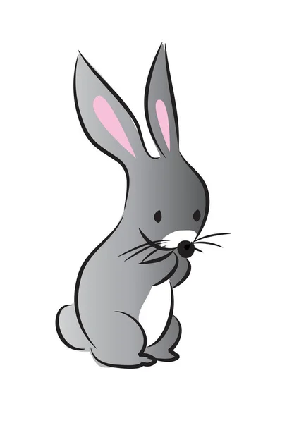 Easter Bunny Cartoon Illustration Isolated White — Stock Vector